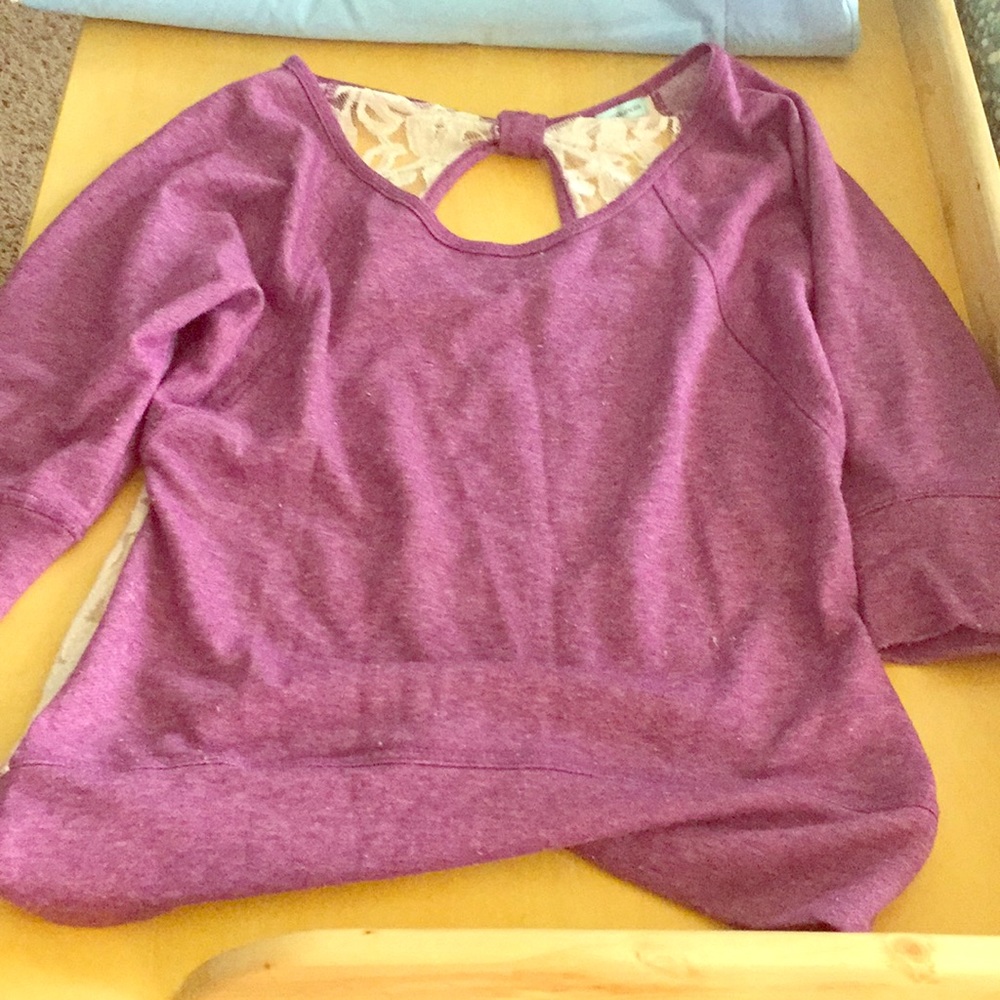 Purple&lace top